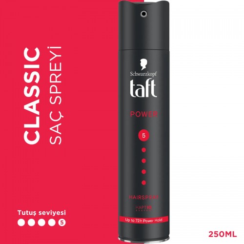 Taft Power Caffeine Güçlü Tutuş Saç Spreyi 250ml